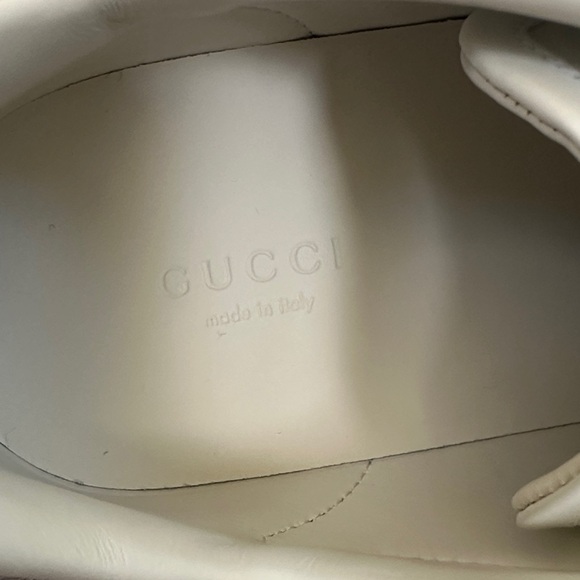 Gucci White Sneakers with Red Heel - Picture 12 of 13